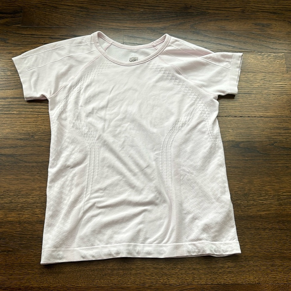 athleta girl power up seamless sport length tee